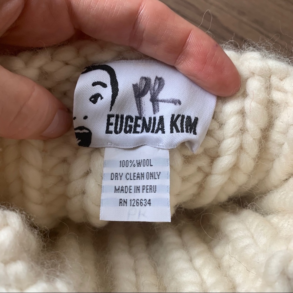 SOLD Eugenia Kim Felix Ivory Cat Ear Beanie Hat - Picture 4 of 4